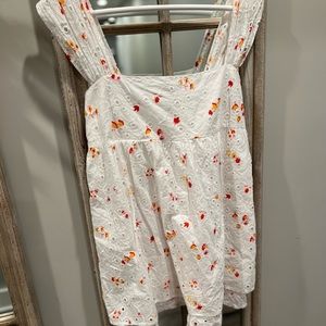 Urban Outfitters white eyelet babydoll dress size medium